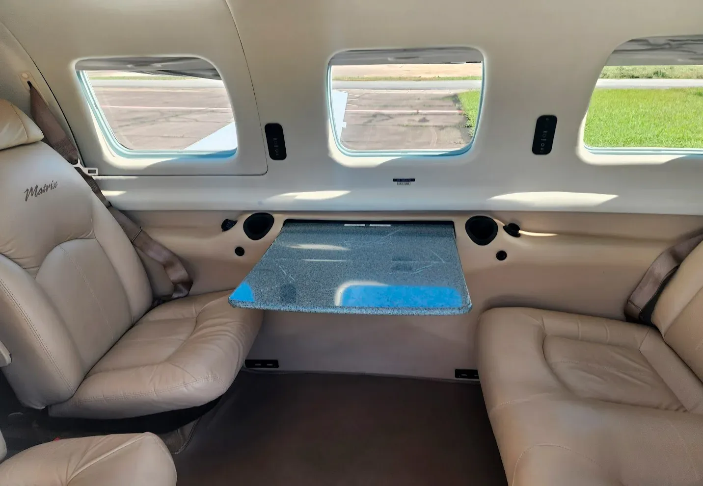 Cabin interior of a 2008 Piper Matrix PA-46R-350T.