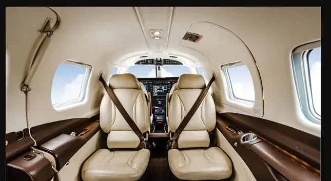Cabin interior of a 2015 Piper Meridian M500 PA-46-500TP.
