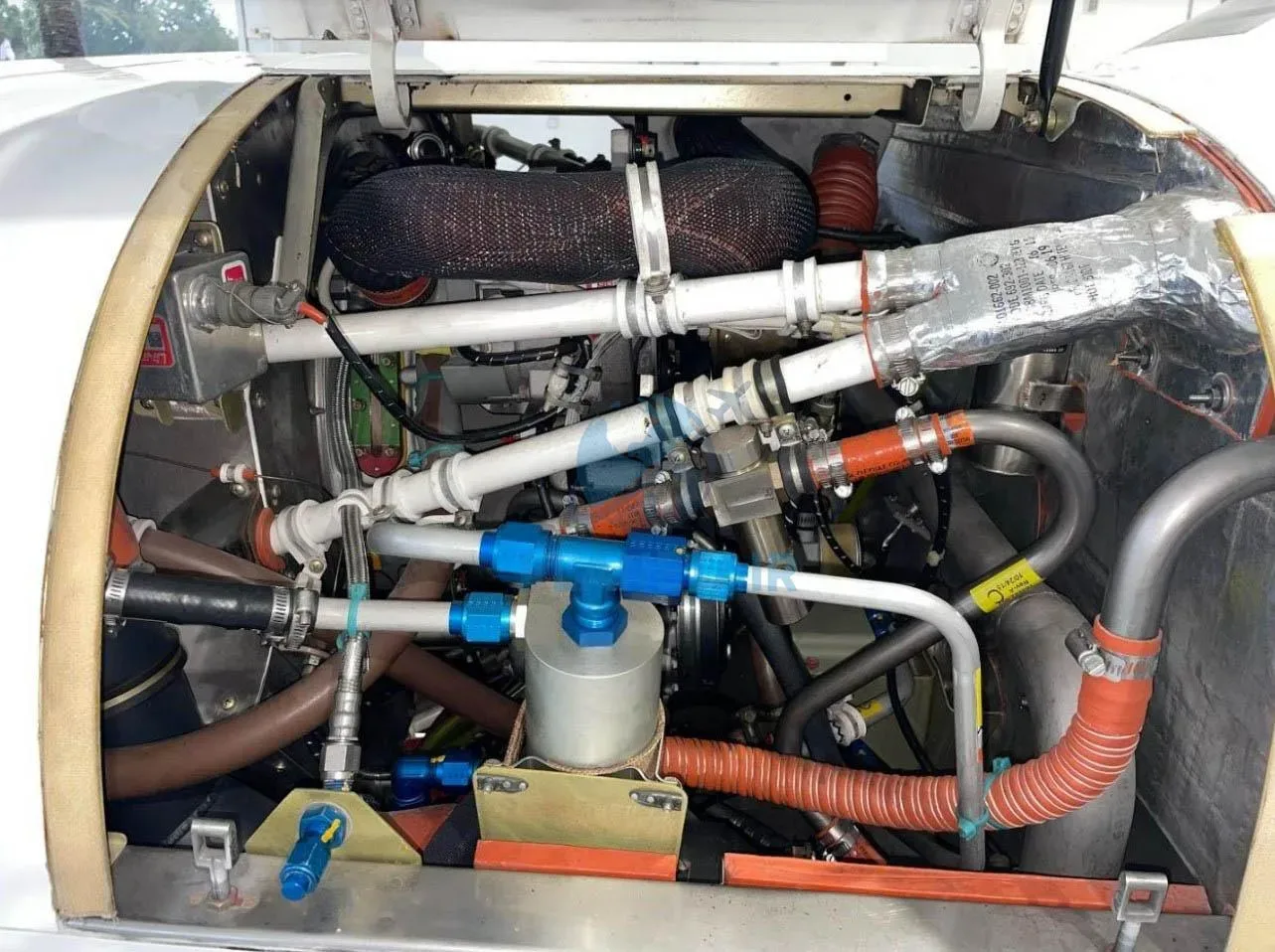 Engine detail of a 2016 Piper Meridian M500 PA-46-500TP.