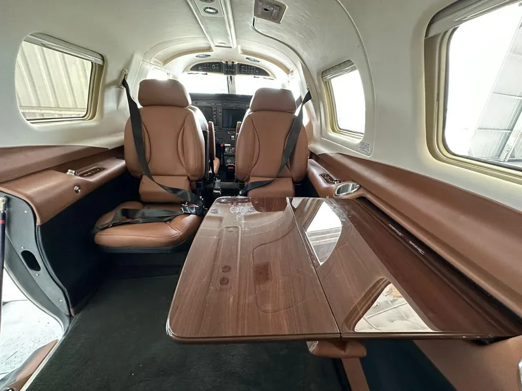Cabin interior of a 2019 Piper MERIDIAN M500 PA-46-500TP.