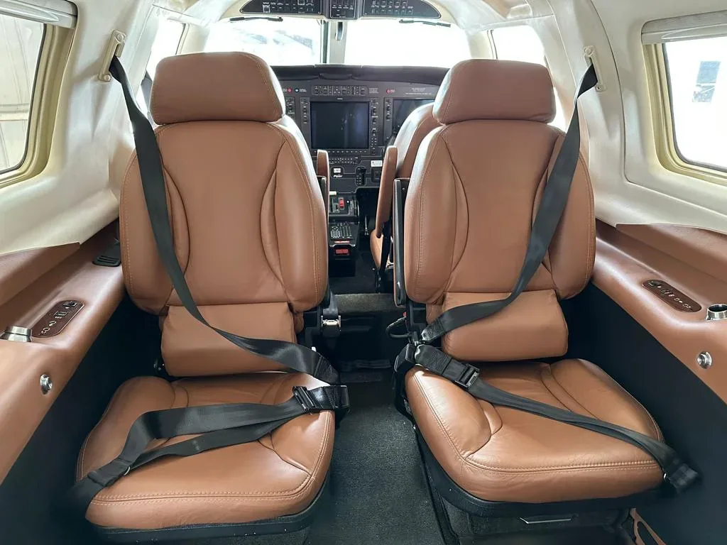 Cabin interior of a 2019 Piper MERIDIAN M500 PA-46-500TP.