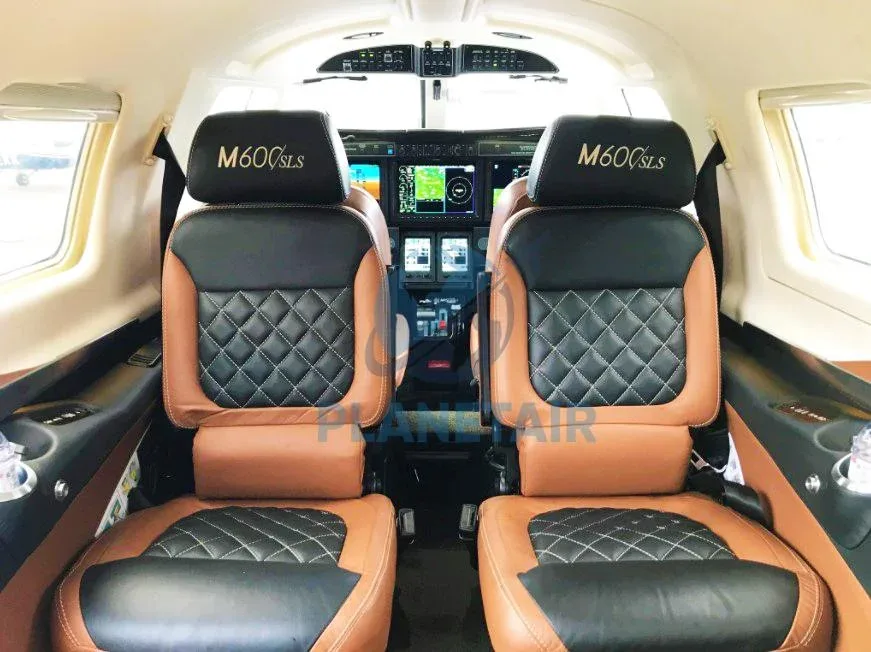 Cabin interior of a 2020 Piper Meridian M600 SLS PA-46-600TP.