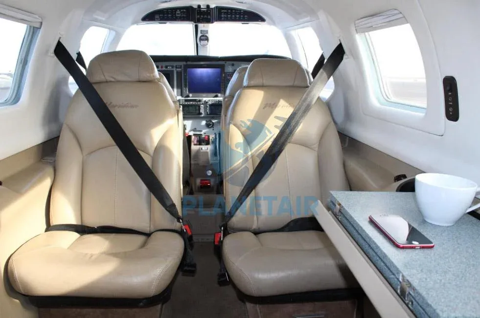 Cabin interior of a 2008 Piper Meridian PA-46-500TP.