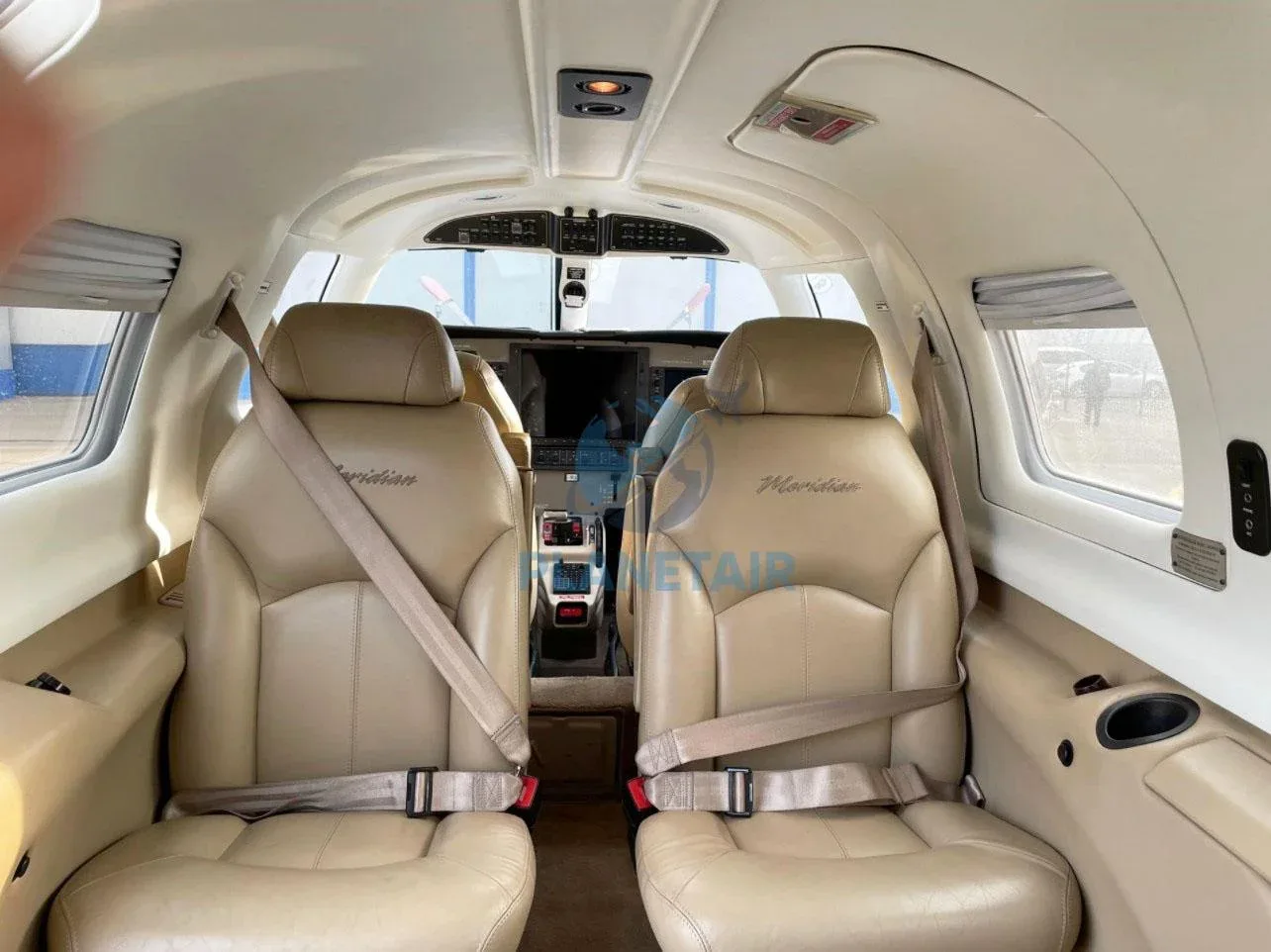 Cabin interior of a 2010 Piper Meridian PA-46-500TP.