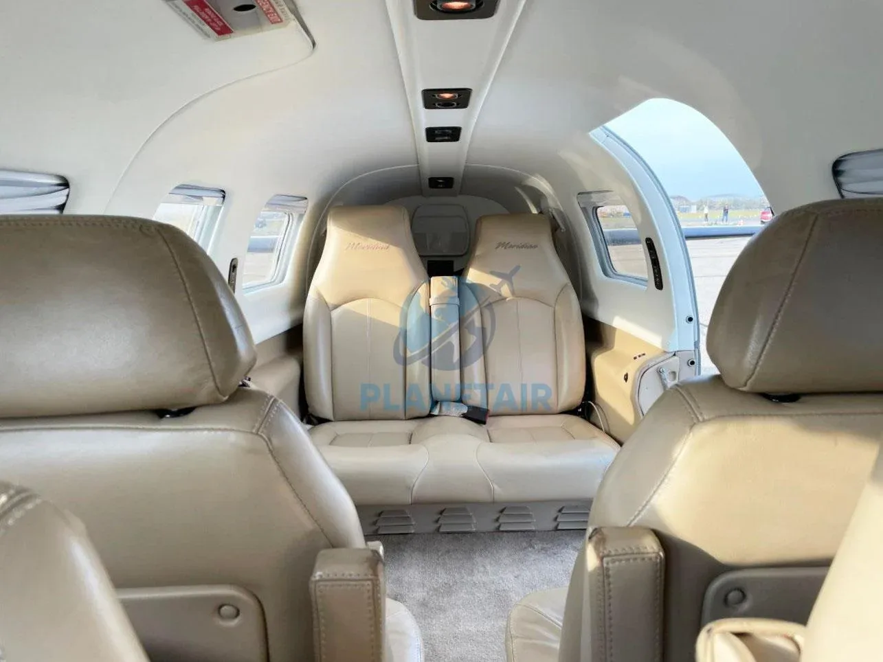 Cabin interior of a 2010 Piper Meridian PA-46-500TP.