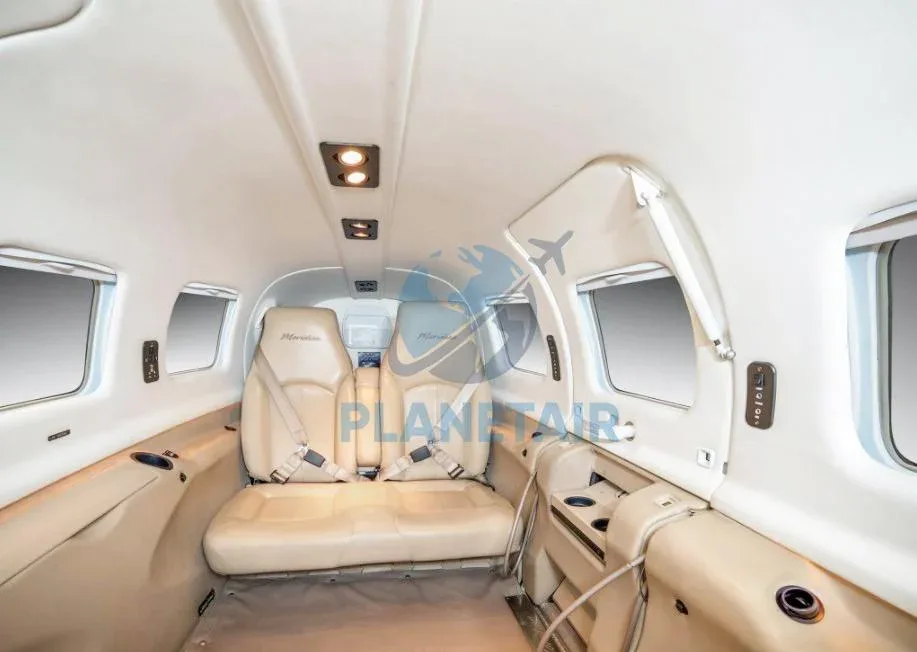 Cabin interior of a 2010 Piper MERIDIAN PA-46-500TP.