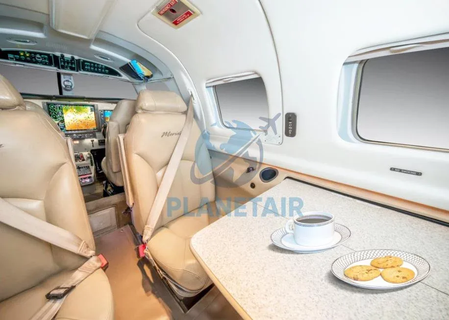 Cabin interior of a 2010 Piper MERIDIAN PA-46-500TP.