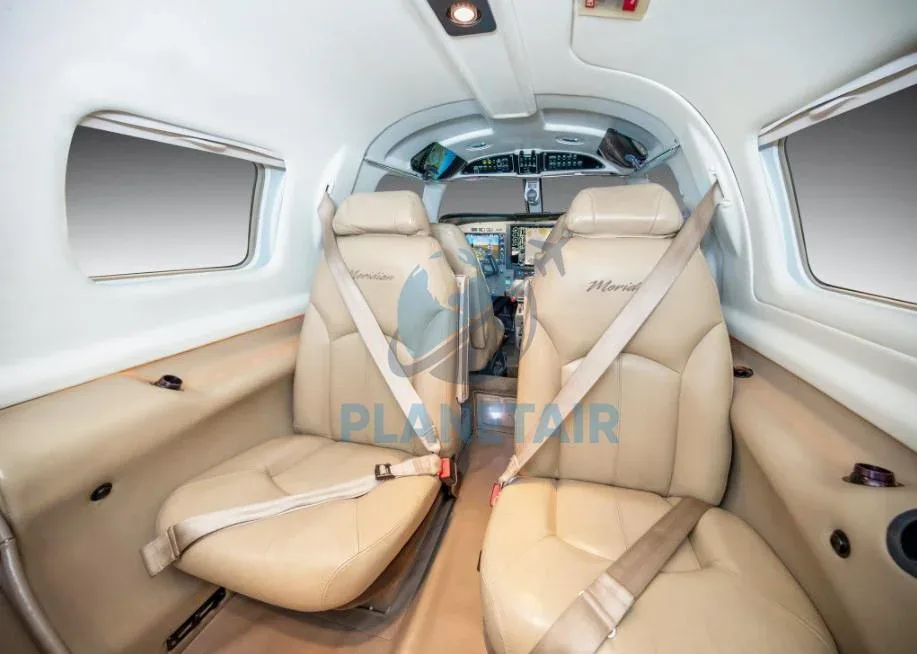 Cabin interior of a 2010 Piper MERIDIAN PA-46-500TP.