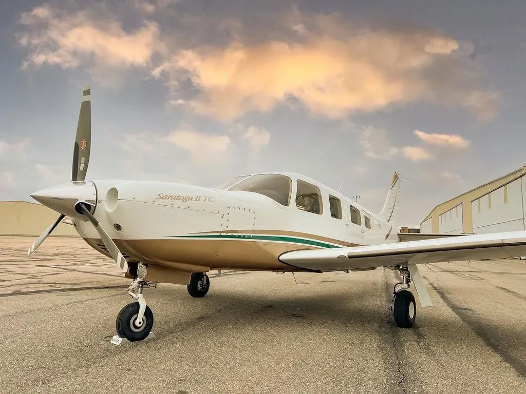 Exterior view of a 2008 Piper SARATOGA II TC.