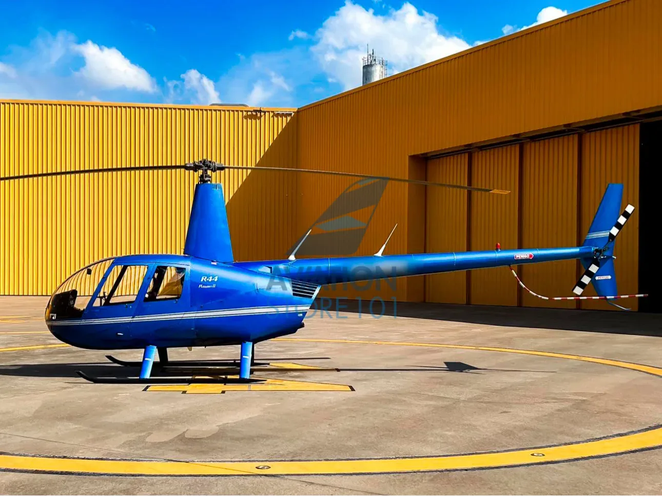 Exterior view of a 2006 Robinson R44 Raven II.