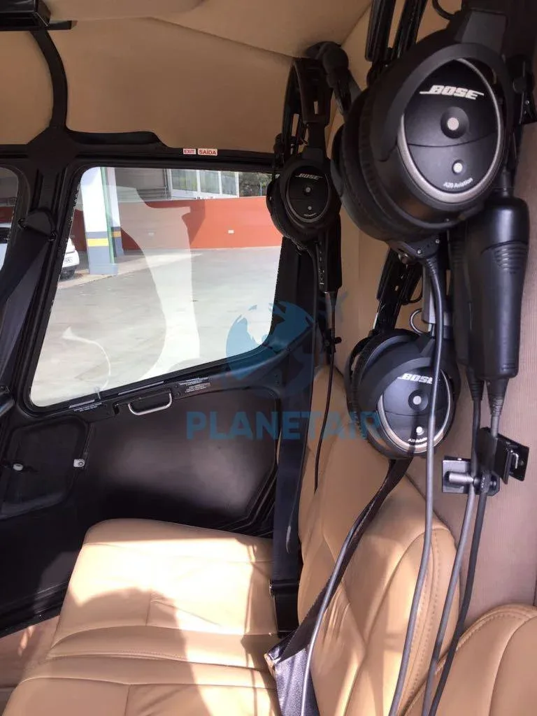 Cabin interior of a 2013 Robinson R66 Turbine.