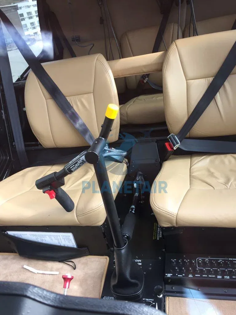 Cabin interior of a 2013 Robinson R66 Turbine.