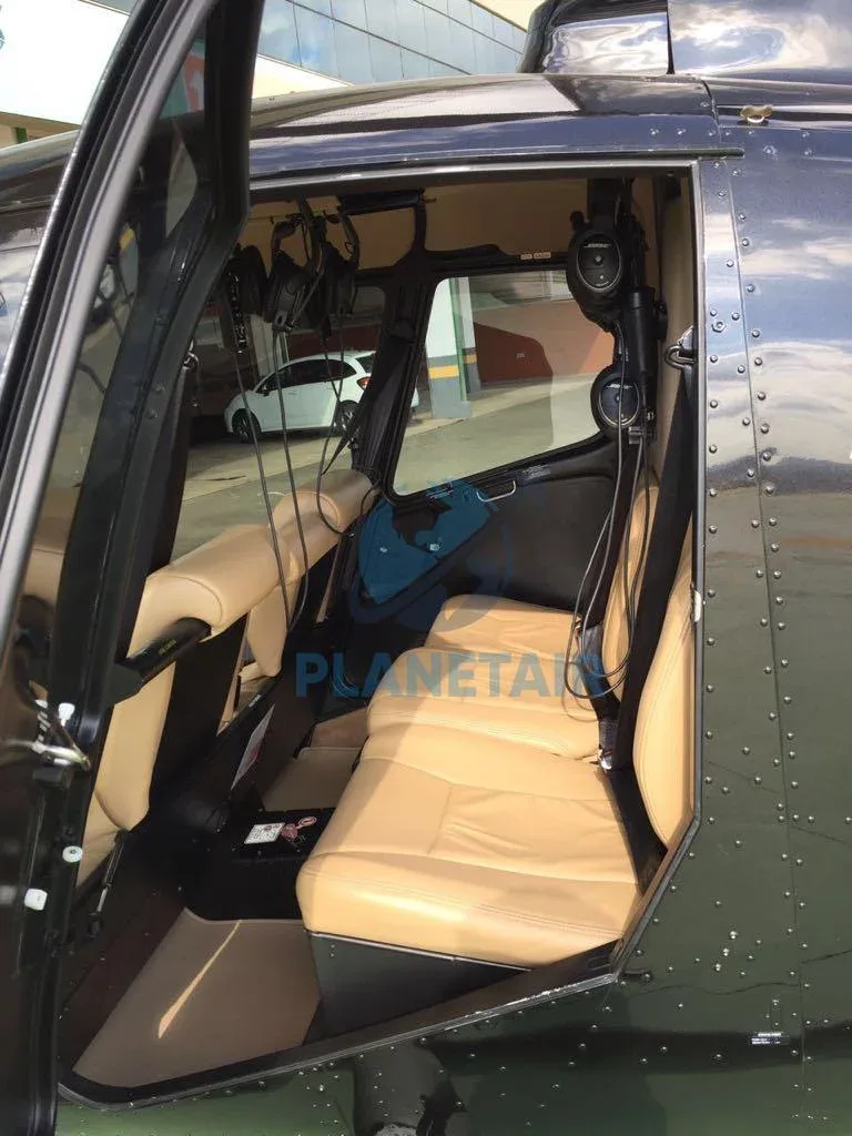 Cabin interior of a 2013 Robinson R66 Turbine.