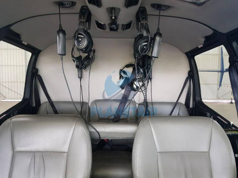 Cabin interior of a 2014 Robinson R66 Turbine.