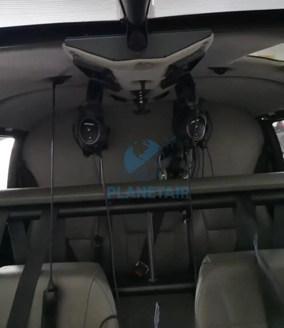 Cabin interior of a 2014 Robinson R66 Turbine.