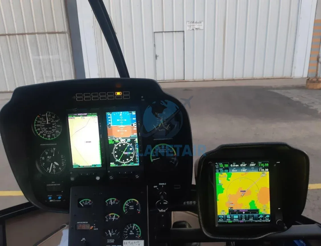 Avionics suite of a 2014 Robinson R66 Turbine.