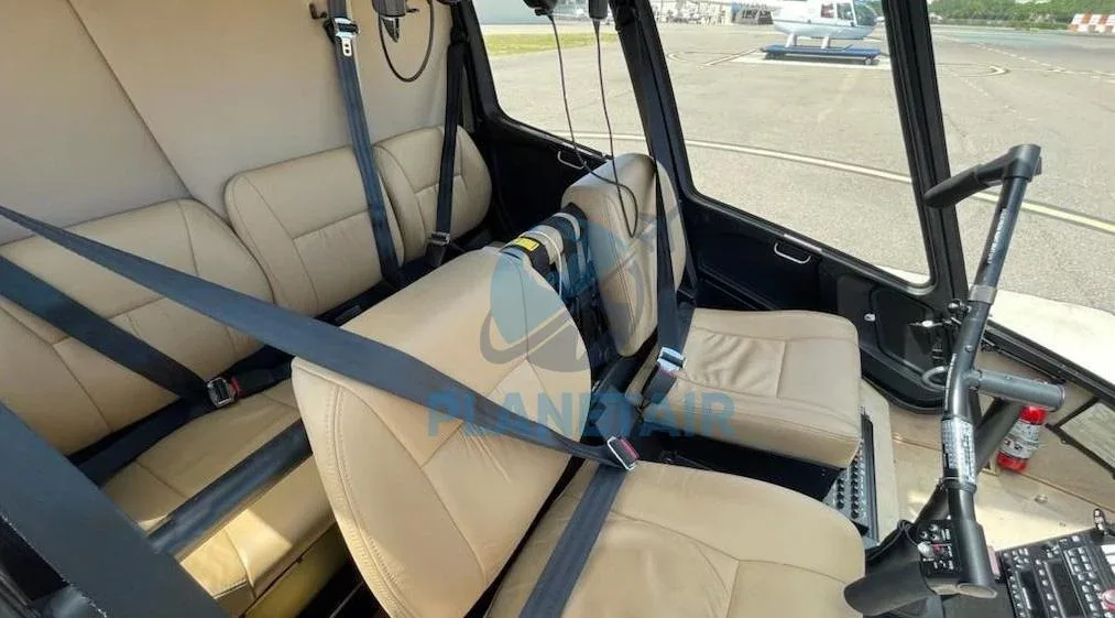 Cabin interior of a 2015 Robinson R66 Turbine.
