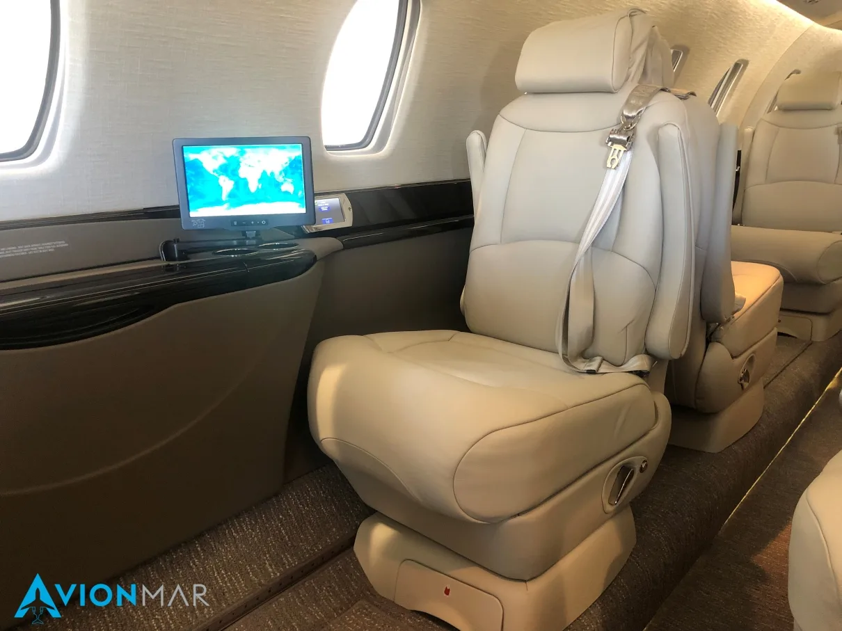 Cabin interior of a 2012 Cessna Citation Sovereign (2012).