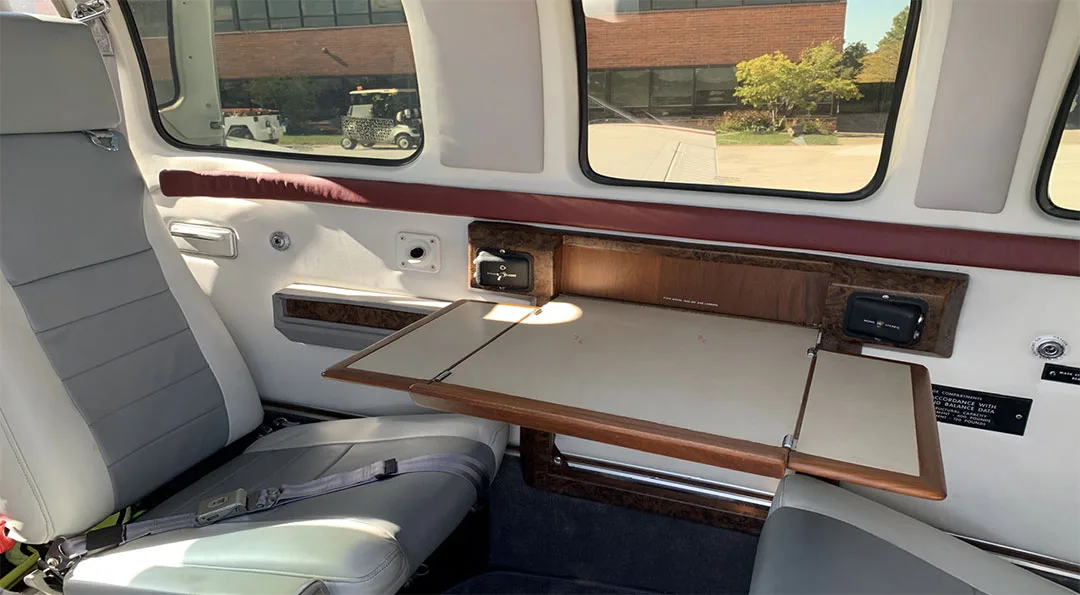 Cabin interior of a 1979 Beech PRESSURIZED BARON.