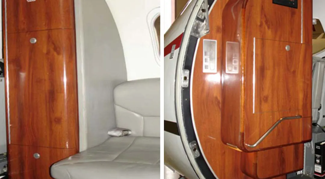 Cabin interior of a 1995 Bombardier LEARJET 31A.