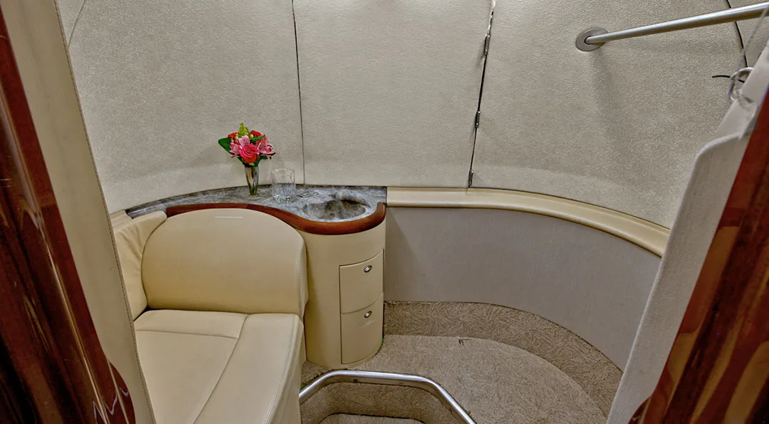 Cabin interior of a 2000 Bombardier LEARJET 45.