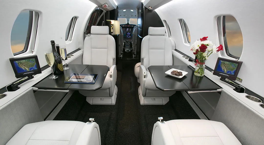 Cabin interior of a 2000 Cessna CITATION EXCEL.