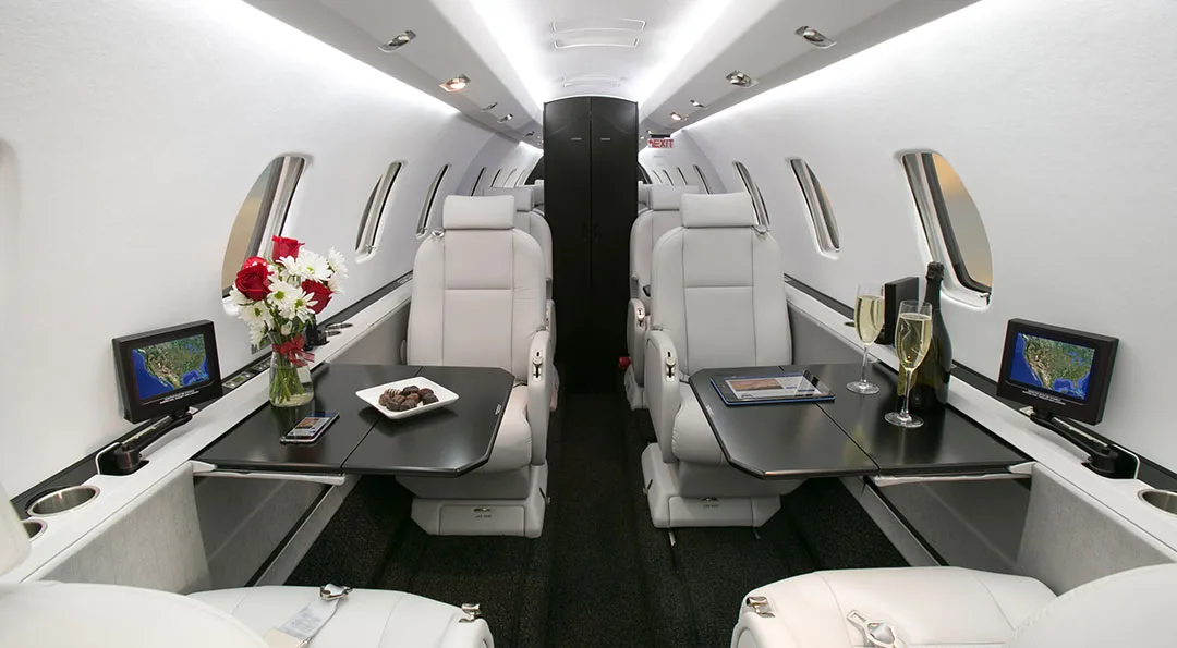 Cabin interior of a 2000 Cessna CITATION EXCEL.