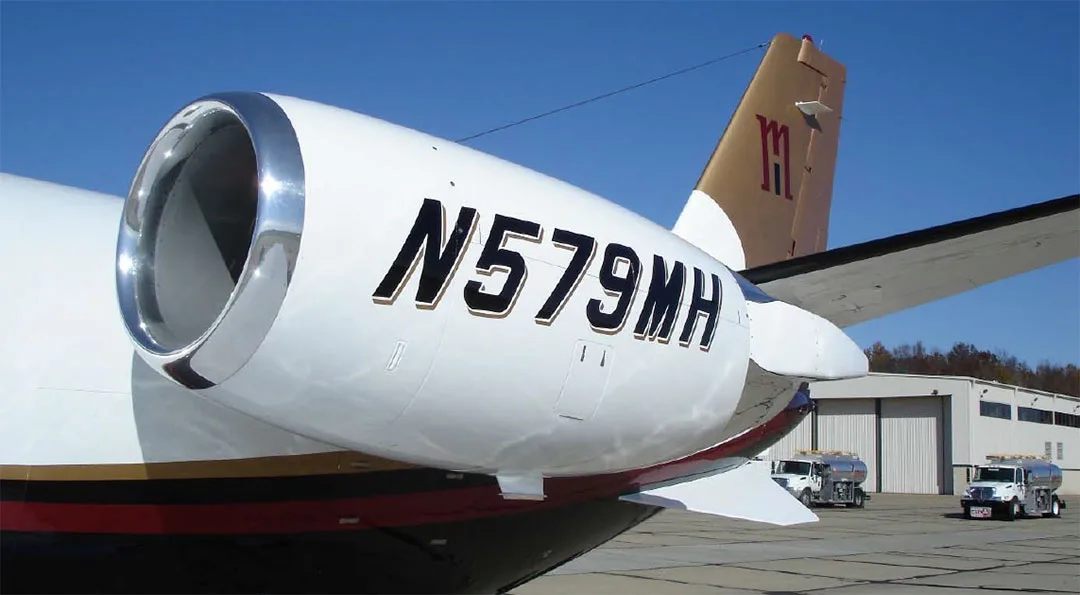 Engine detail of a 2000 Cessna CITATION EXCEL.