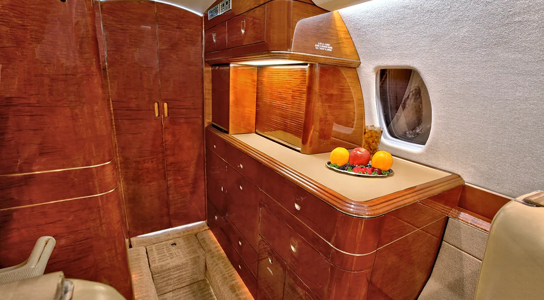 Cabin interior of a 2001 Cessna CITATION X.