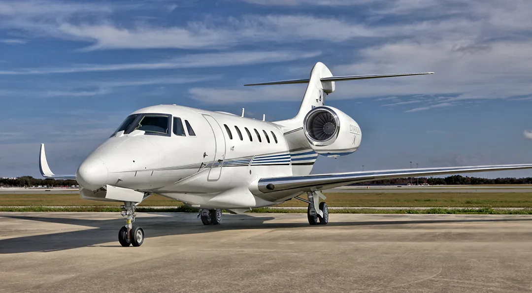 Cabin interior of a 2001 Cessna CITATION X.