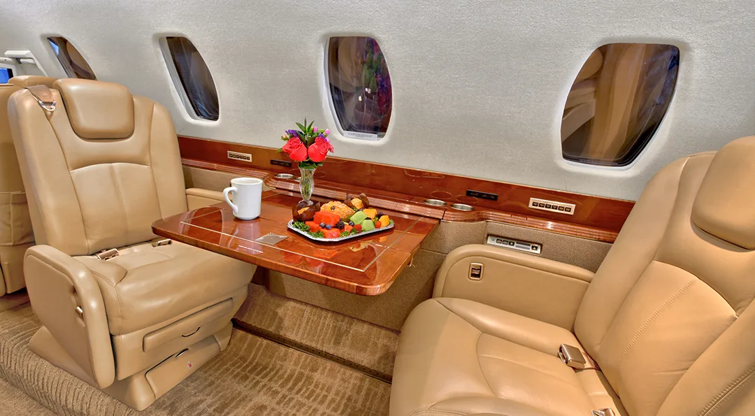 Cabin interior of a 2001 Cessna CITATION X.