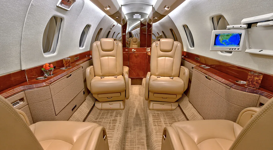 Cabin interior of a 2001 Cessna CITATION X.