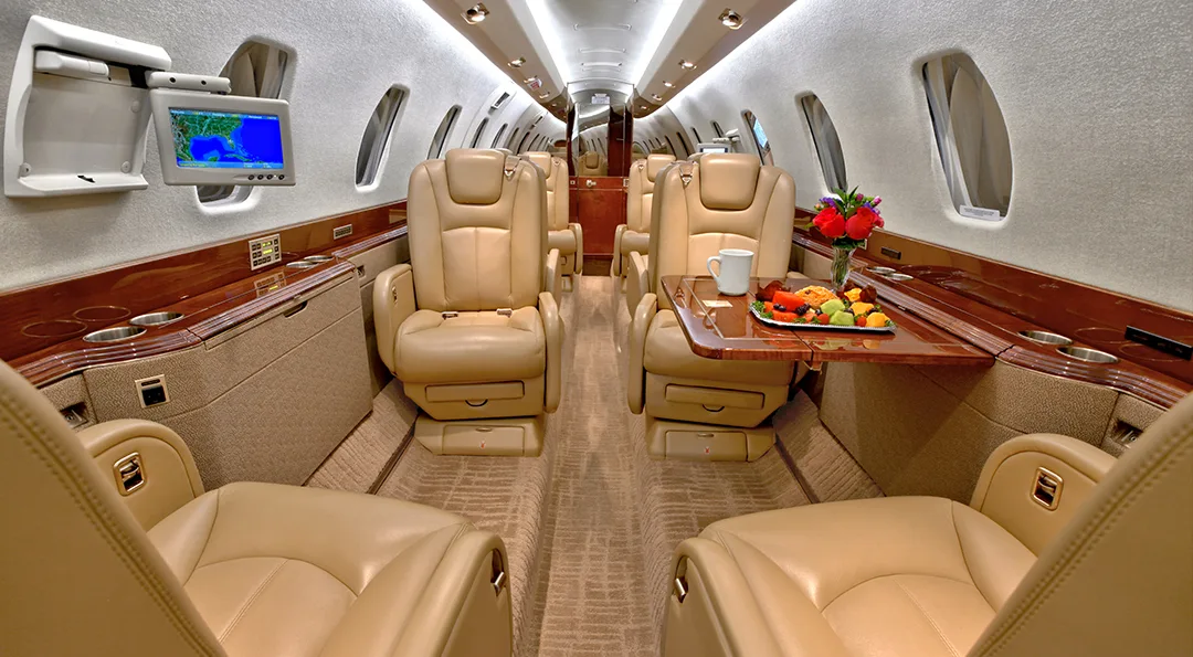 Cabin interior of a 2001 Cessna CITATION X.