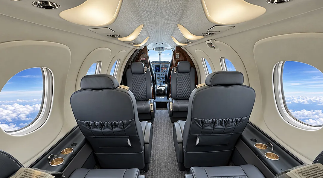 Cabin interior of a 2003 Beechcraft PREMIER I.