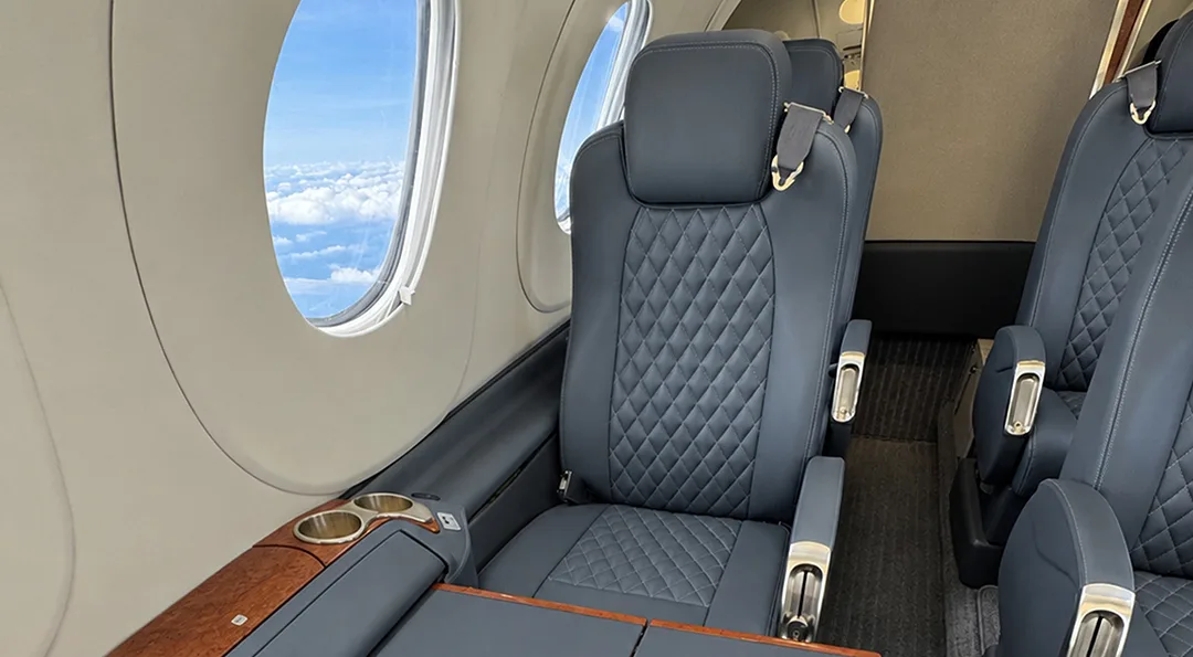 Cabin interior of a 2003 Beechcraft PREMIER I.