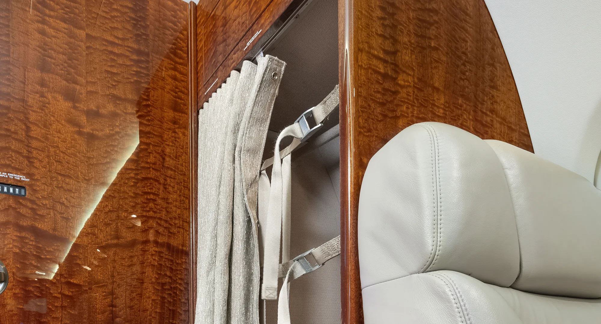 Cabin interior of a 2004 Hawker 800XP.