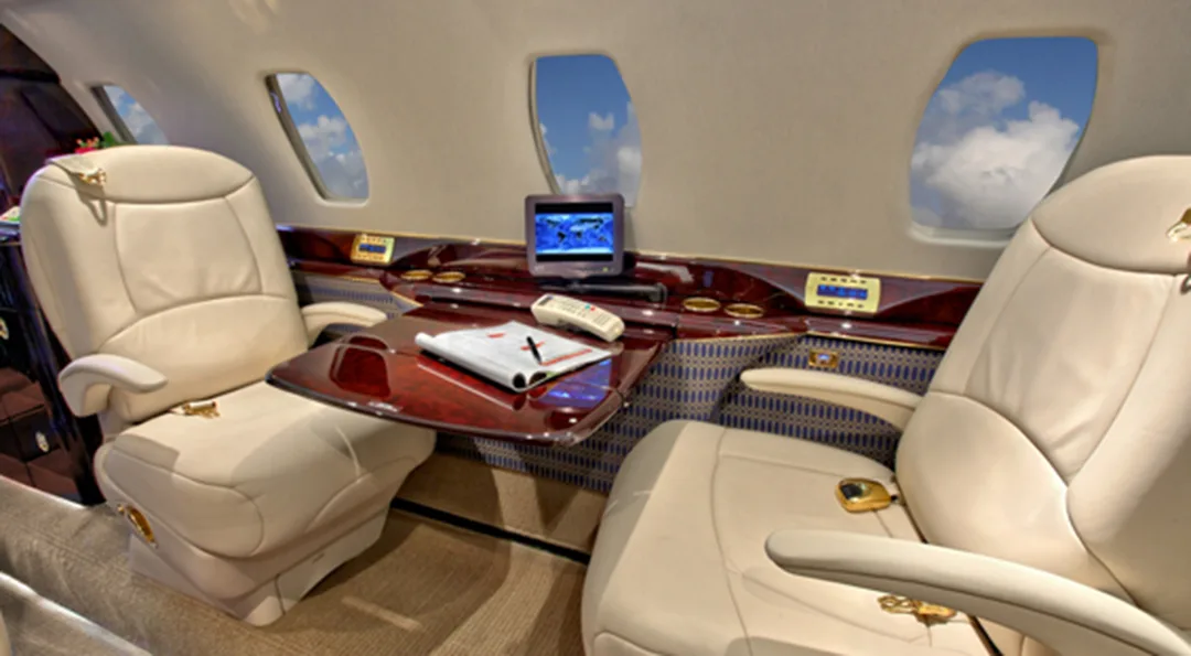 Cabin interior of a 2006 Cessna CITATION X.