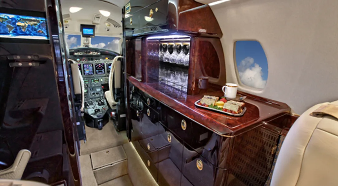 Cabin interior of a 2006 Cessna CITATION X.