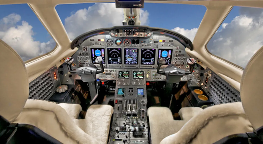 Cockpit and instrument panel of a 2006 Cessna CITATION X.