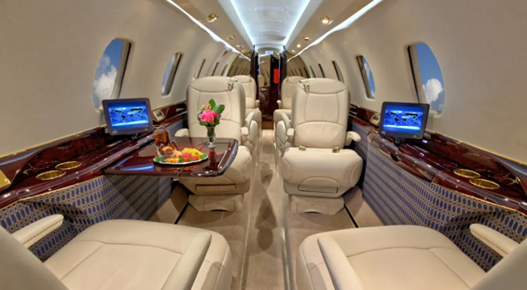 Cabin interior of a 2006 Cessna CITATION X.
