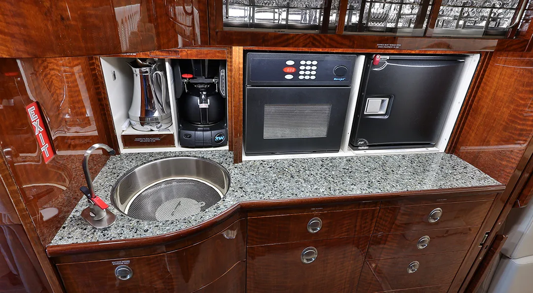 Cabin interior of a 2006 Dassault FALCON 900EX EASy II.