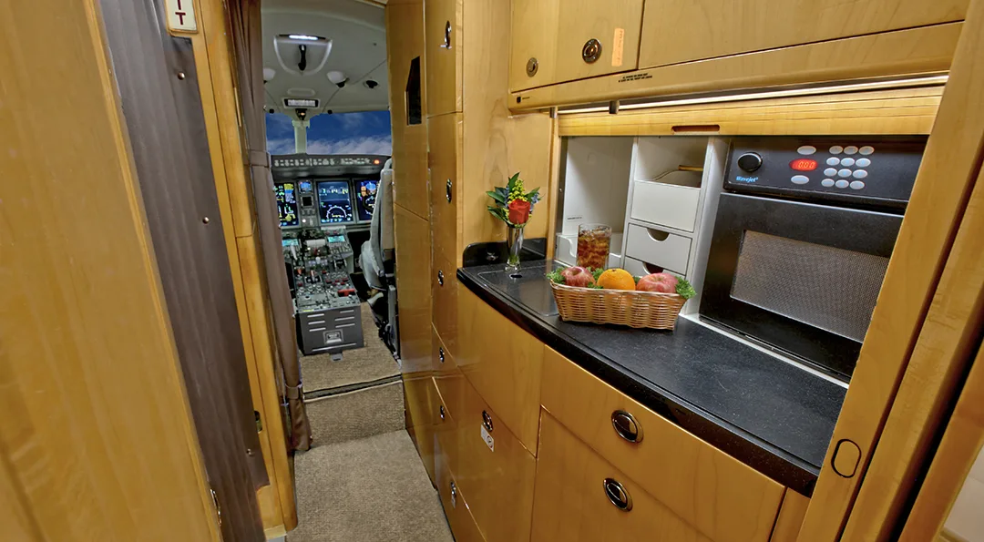 Cabin interior of a 2007 Bombardier CHALLENGER 300.