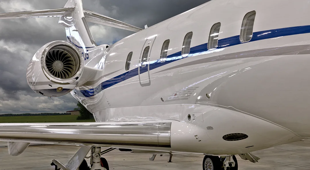 Cabin interior of a 2007 Bombardier CHALLENGER 300.
