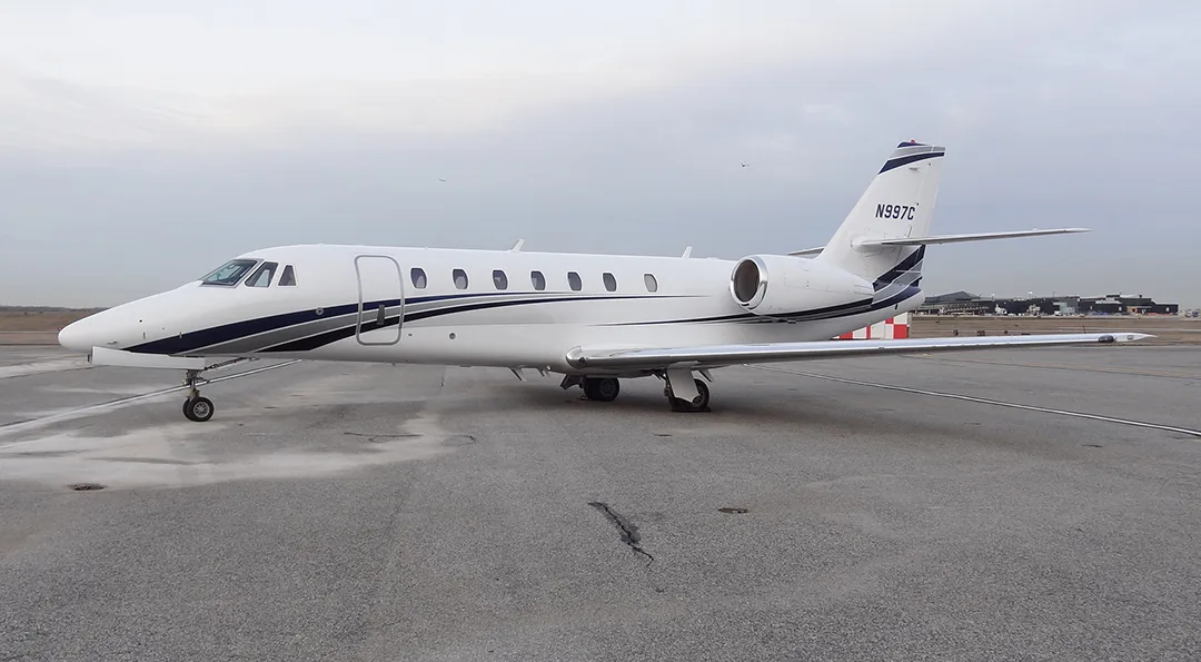 Exterior view of a 2008 Cessna CITATION SOVEREIGN.