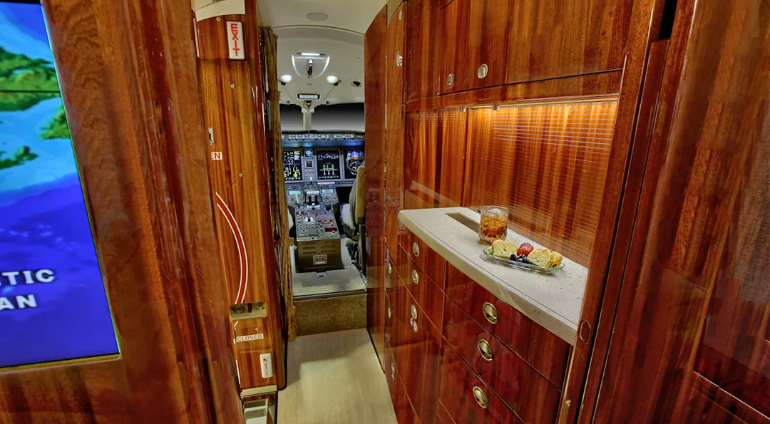 Cabin interior of a 2013 Bombardier CHALLENGER 300.