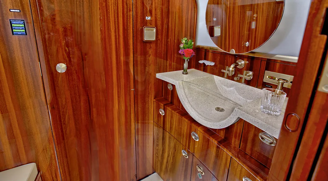Cabin interior of a 2013 Bombardier CHALLENGER 300.