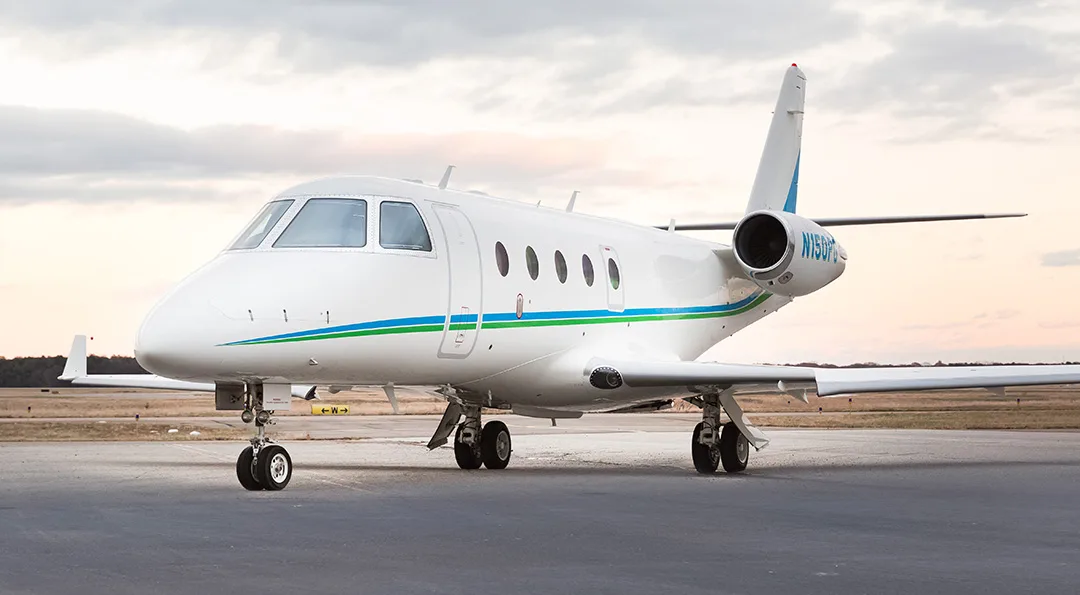 Cabin interior of a 2013 Gulfstream G150.