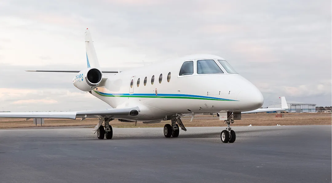 Exterior view of a 2013 Gulfstream G150.