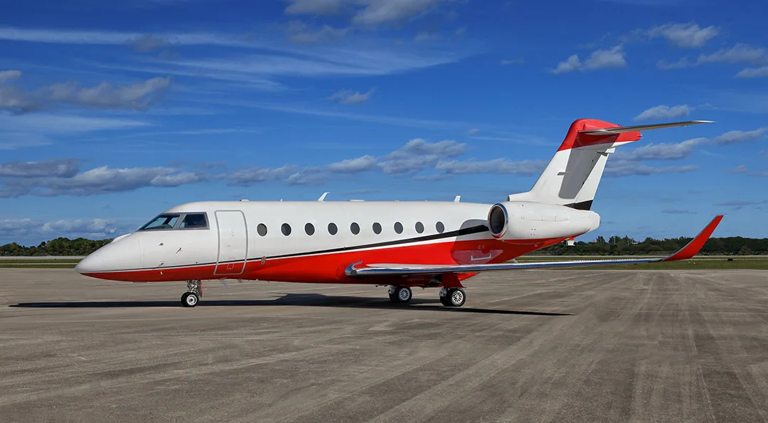Exterior view of a 2013 Gulfstream G280.