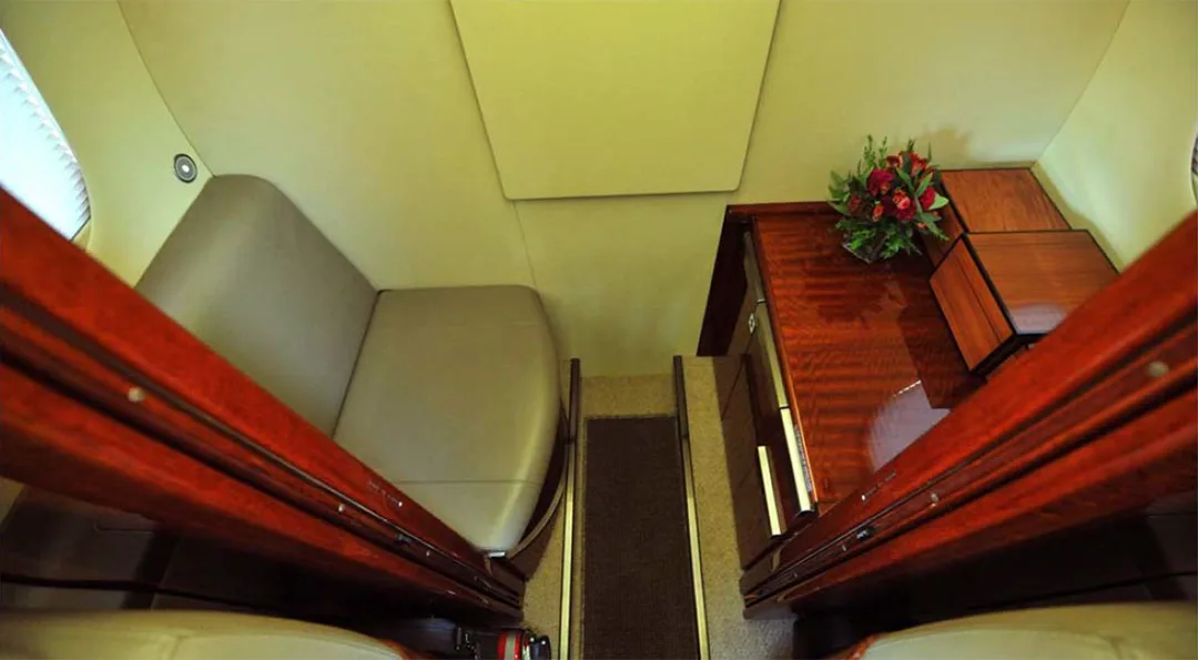 Cabin interior of a 2014 Embraer PHENOM 300.